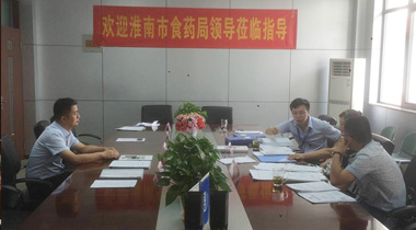 淮南市食品药品监督管理局领导莅临公司视察指导工作